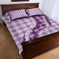 Violet Hawaii Palaka Quilt Bed Set Hawaiian Honohono Lei