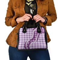 Violet Hawaii Palaka Shoulder Handbag Hawaiian Honohono Lei