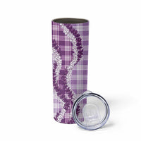 Violet Hawaii Palaka Skinny Tumbler Hawaiian Honohono Lei LT05 - Polynesian Pride