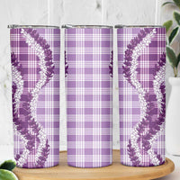 Violet Hawaii Palaka Skinny Tumbler Hawaiian Honohono Lei LT05 - Polynesian Pride