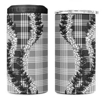 Gray Hawaii Palaka 4 in 1 Can Cooler Tumbler Hawaiian Honohono Lei LT05 One Size: 16 oz Gray - Polynesian Pride