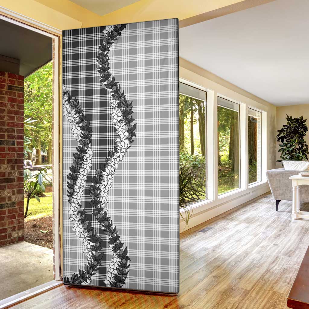 Gray Hawaii Palaka Door Cover Hawaiian Honohono Lei