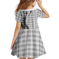 Gray Hawaii Palaka Family Matching Off Shoulder Short Dress and Hawaiian Shirt Hawaiian Honohono Lei LT05 - Polynesian Pride