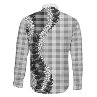 Gray Hawaii Palaka Family Matching Puletasi and Hawaiian Shirt Hawaiian Honohono Lei LT05 - Polynesian Pride