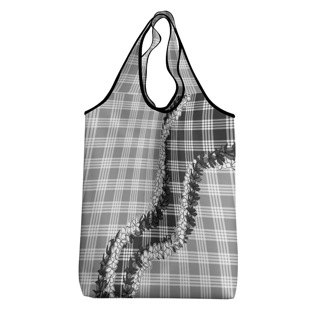 Gray Hawaii Palaka Grocery Bag Hawaiian Honohono Lei