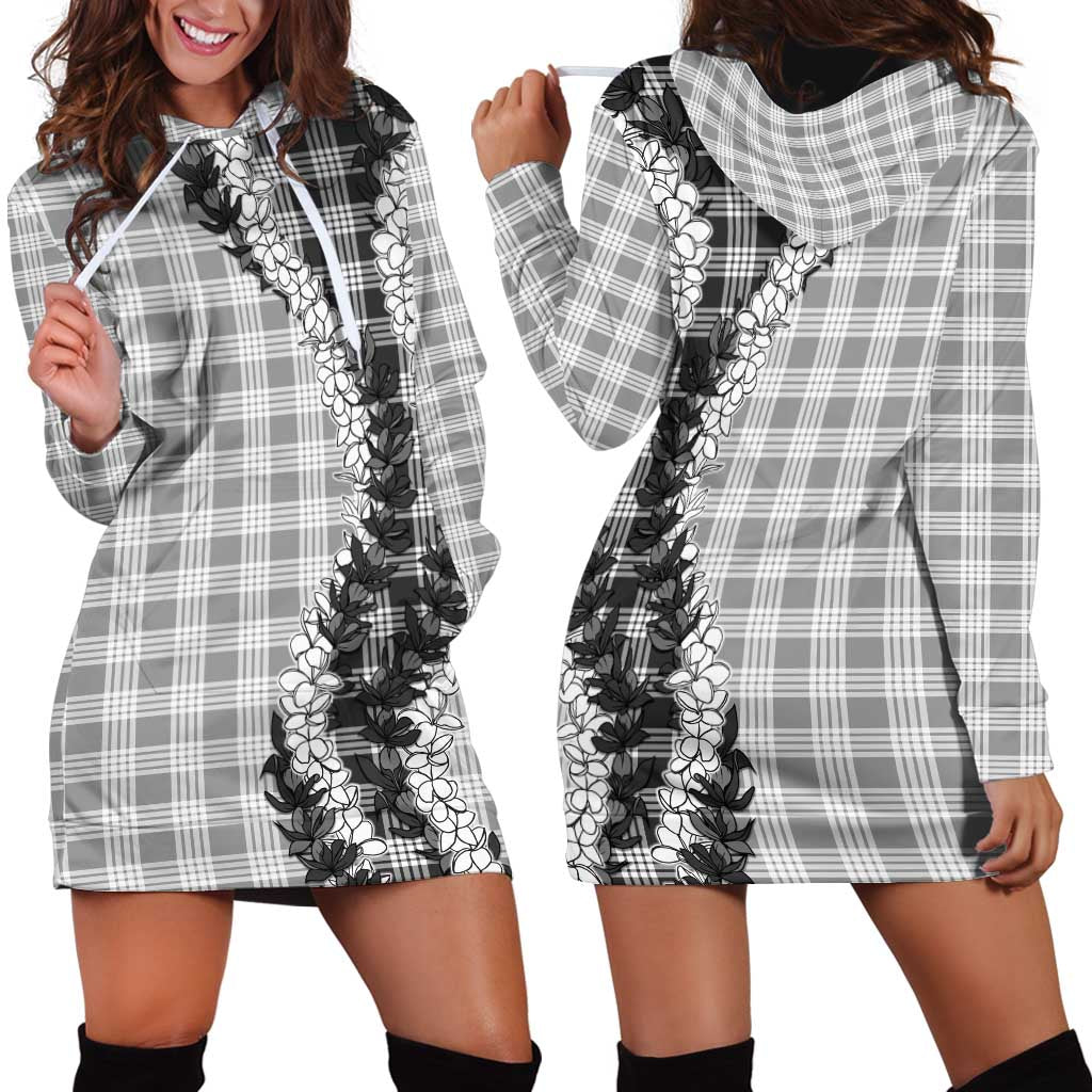 Gray Hawaii Palaka Hoodie Dress Hawaiian Honohono Lei LT05 - Polynesian Pride