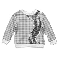 Gray Hawaii Palaka Kid Ugly Christmas Sweater Hawaiian Honohono Lei LT05 Kid Gray - Polynesian Pride