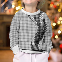 Gray Hawaii Palaka Kid Ugly Christmas Sweater Hawaiian Honohono Lei LT05 - Polynesian Pride