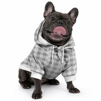 Gray Hawaii Palaka Pet Hoodie Hawaiian Honohono Lei