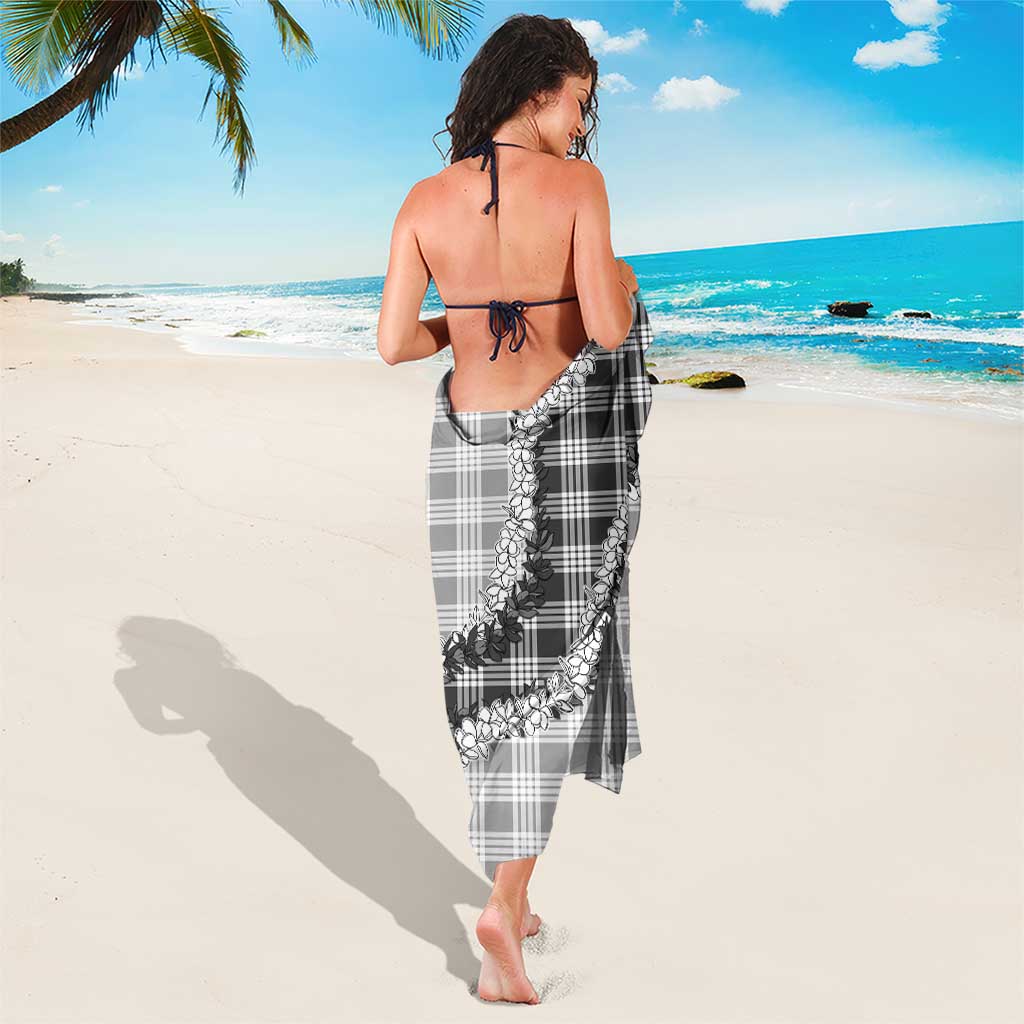 Gray Hawaii Palaka Sarong Hawaiian Honohono Lei