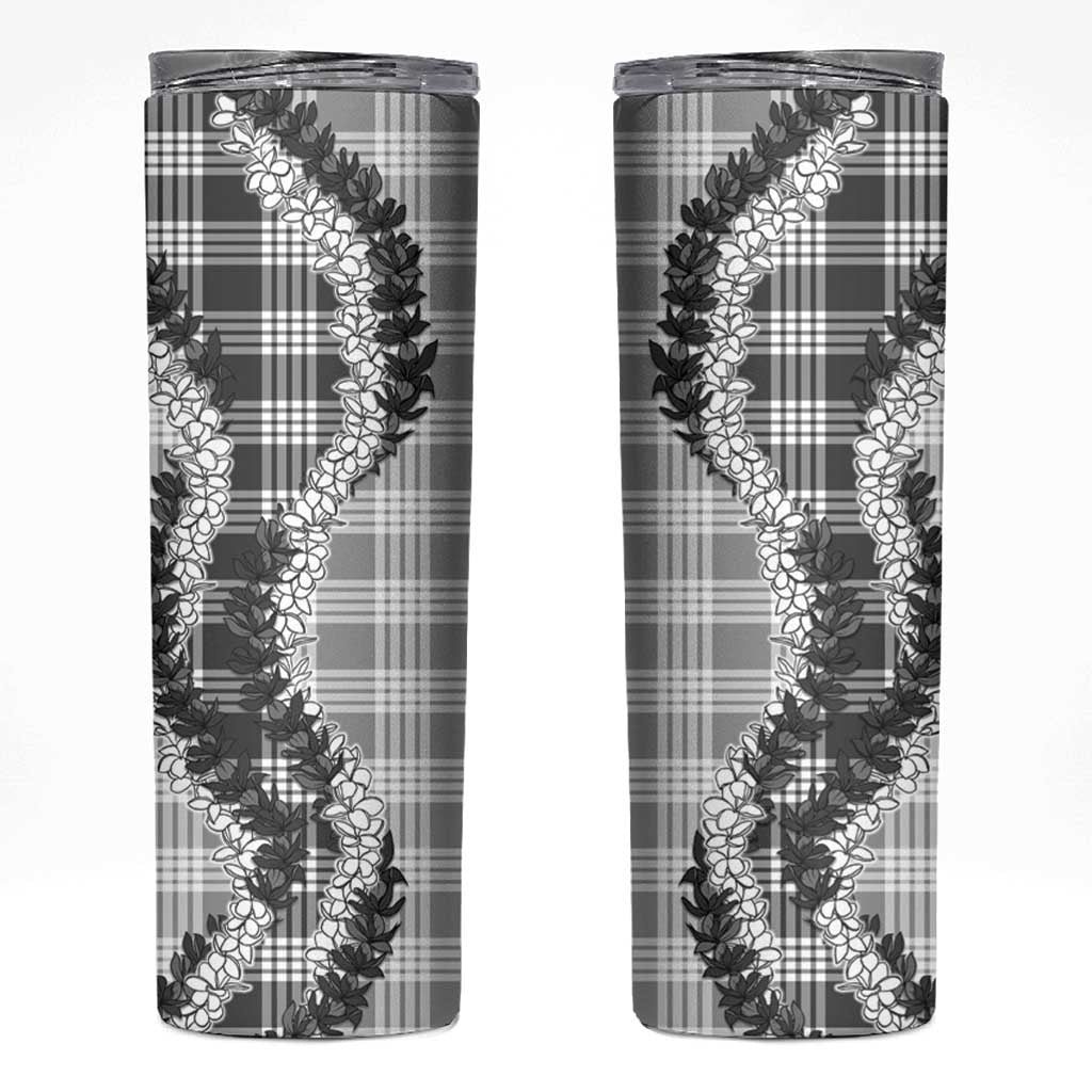 Gray Hawaii Palaka Skinny Tumbler Hawaiian Honohono Lei LT05 Gray - Polynesian Pride