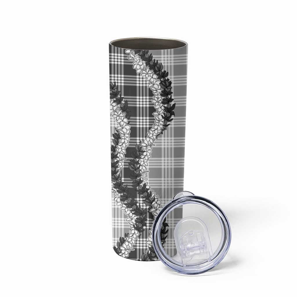 Gray Hawaii Palaka Skinny Tumbler Hawaiian Honohono Lei LT05 - Polynesian Pride