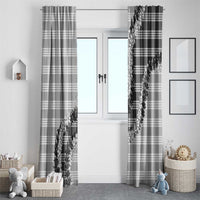 Gray Hawaii Palaka Window Curtain Hawaiian Honohono Lei