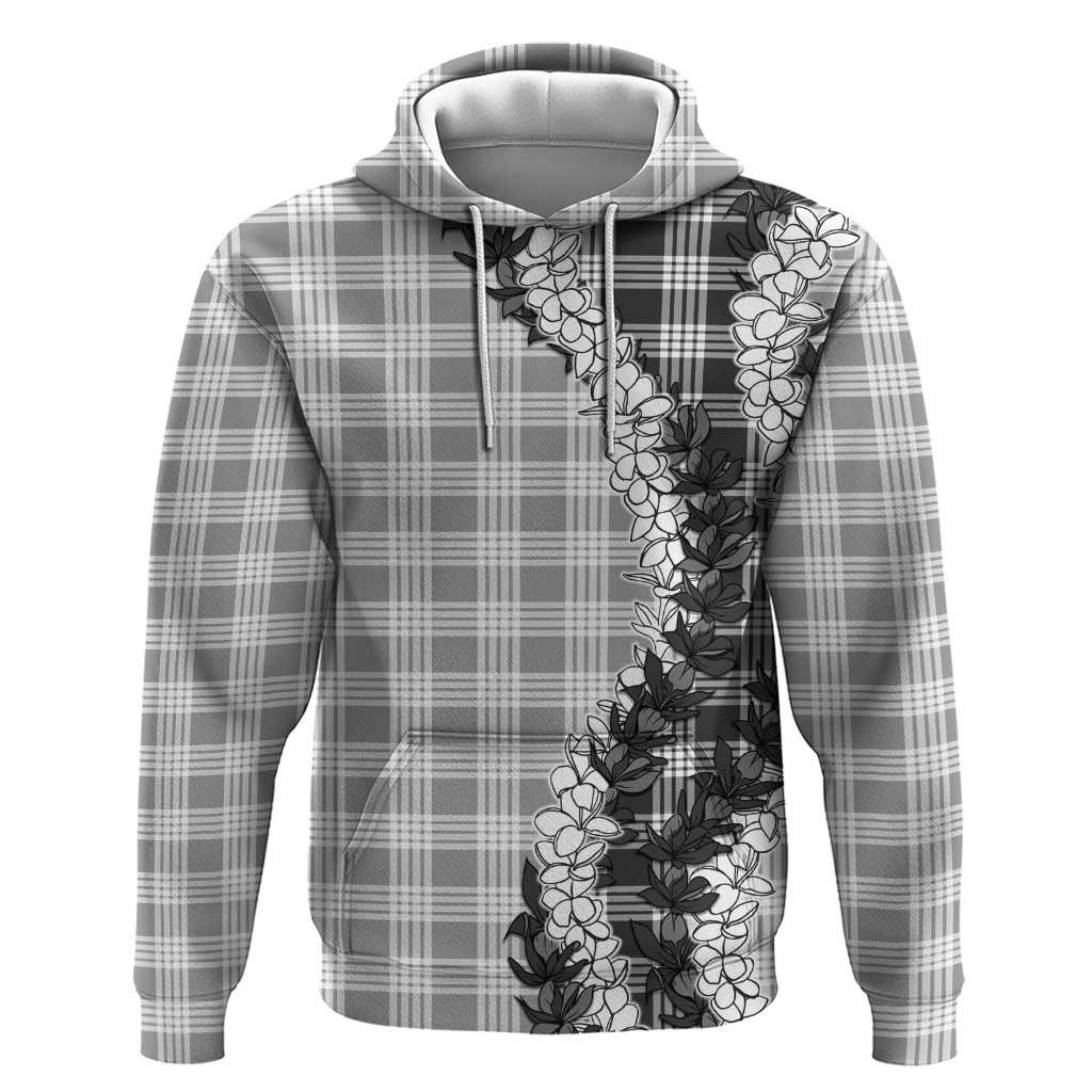 Gray Hawaii Palaka Zip Hoodie Hawaiian Honohono Lei
