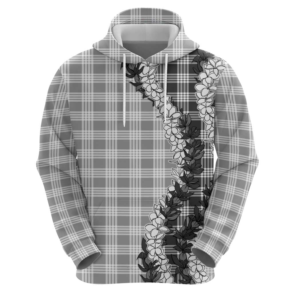 Gray Hawaii Palaka Zip Hoodie Hawaiian Honohono Lei