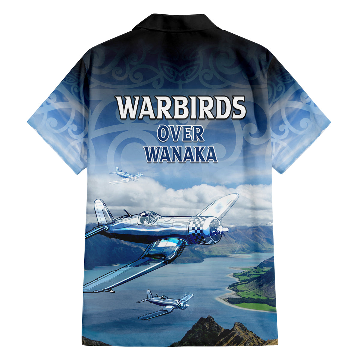 New Zealand Wanaka Air Show Family Matching Off Shoulder Maxi Dress and Hawaiian Shirt With Maori Pattern LT05 - Polynesian Pride
