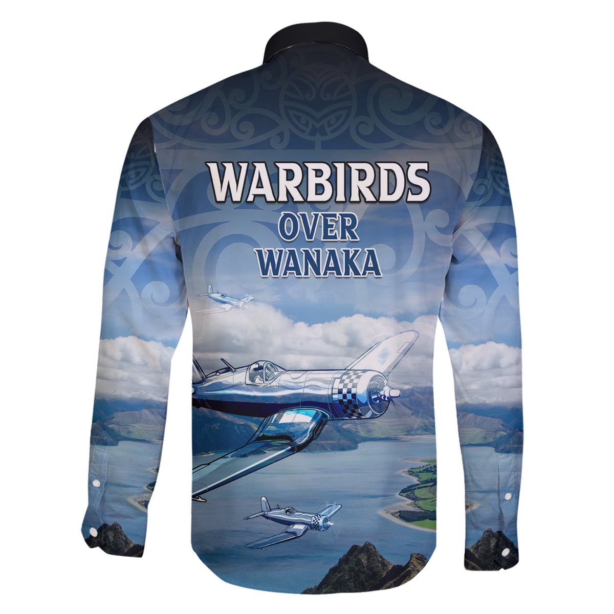 New Zealand Wanaka Air Show Family Matching Summer Maxi Dress and Hawaiian Shirt With Maori Pattern LT05 - Polynesian Pride