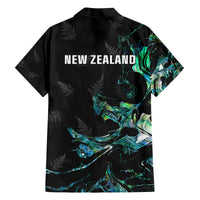 New Zealand Marathon Family Matching Summer Maxi Dress and Hawaiian Shirt Silver Fern Paua Shell Simple Style LT05 - Polynesian Pride