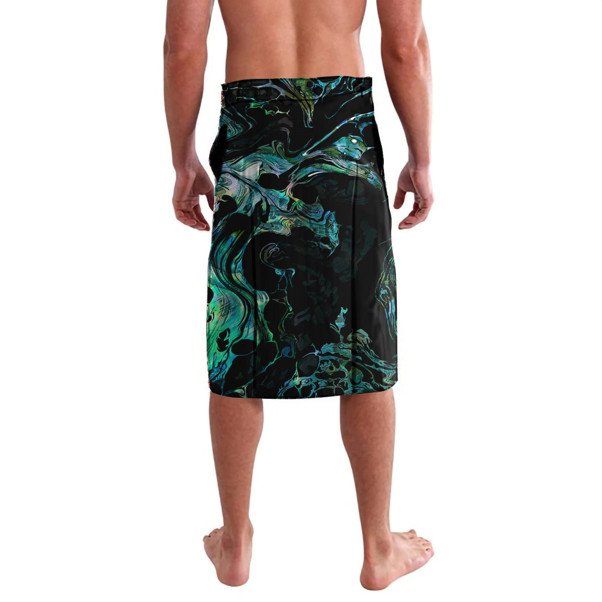 New Zealand Marathon Lavalava Silver Fern Paua Shell Simple Style