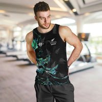 New Zealand Marathon Men Tank Top Silver Fern Paua Shell Simple Style