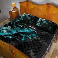 New Zealand Marathon Quilt Bed Set Silver Fern Paua Shell Simple Style