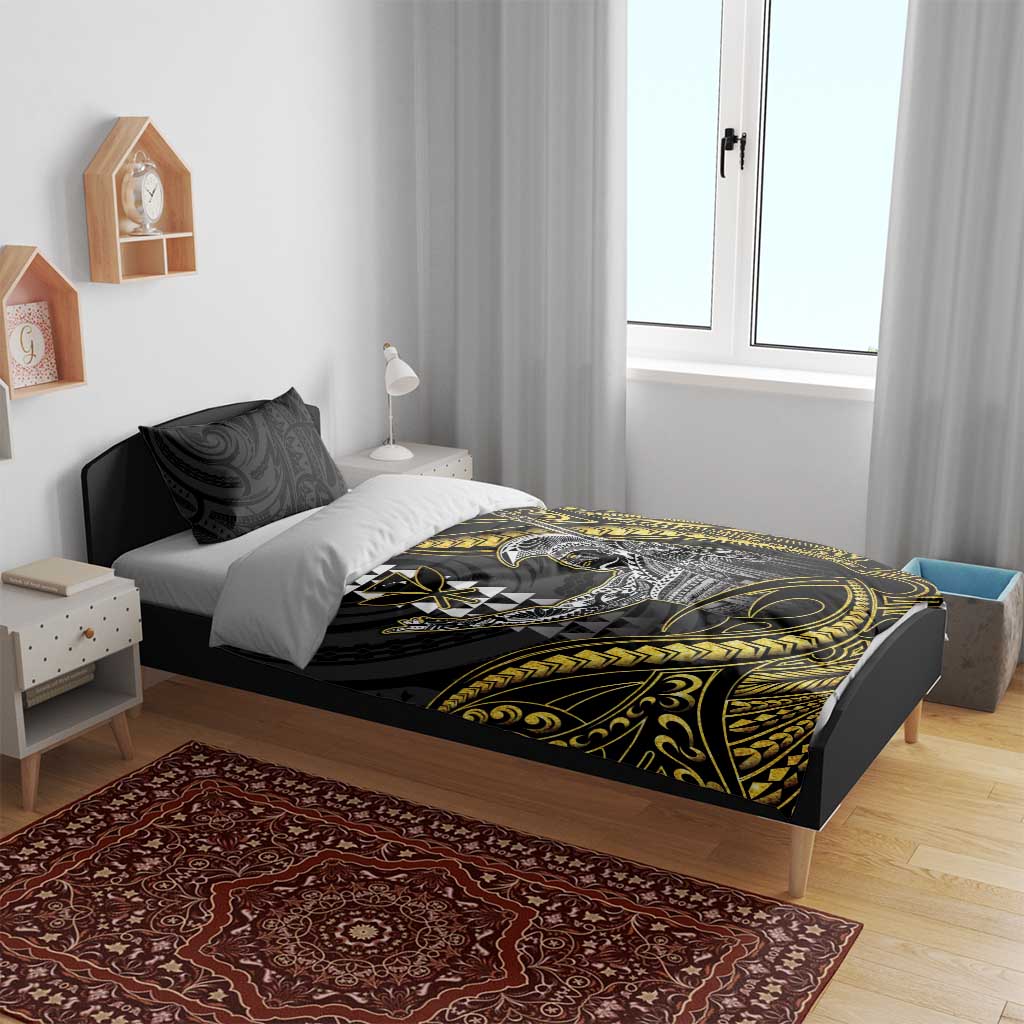 Hawaii King Kamehameha The Great Bedding Set Gold Tribal Tattoo