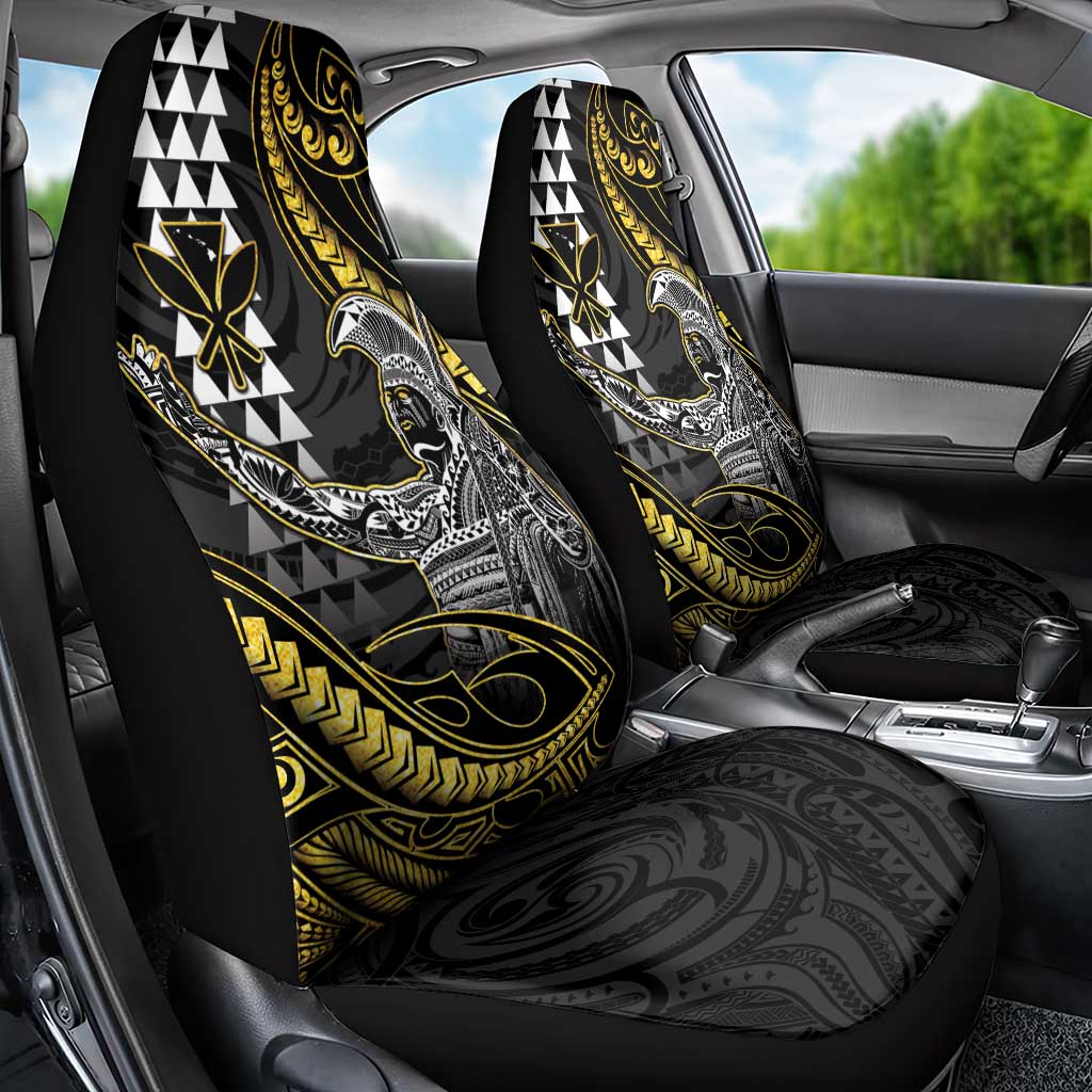 Hawaii King Kamehameha The Great Car Seat Cover Gold Tribal Tattoo LT05 - Polynesian Pride