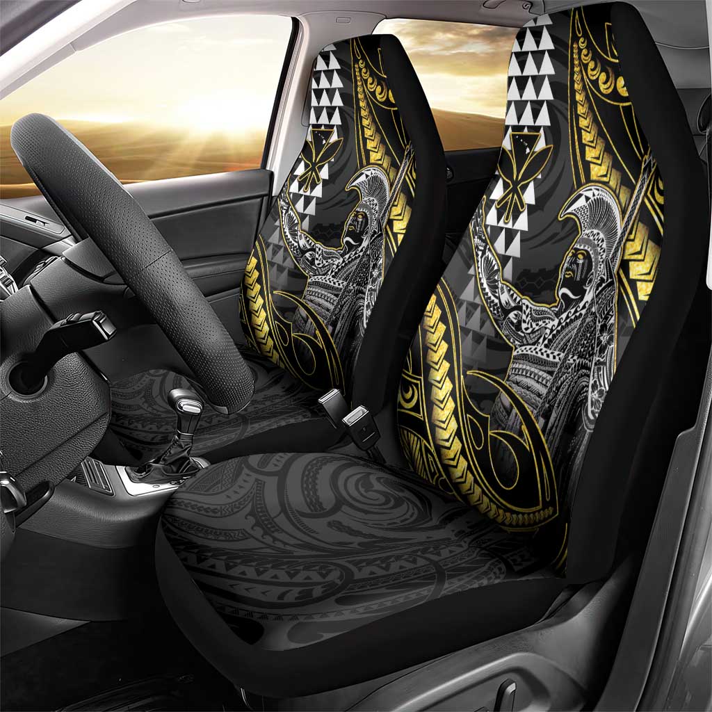 Hawaii King Kamehameha The Great Car Seat Cover Gold Tribal Tattoo LT05 - Polynesian Pride