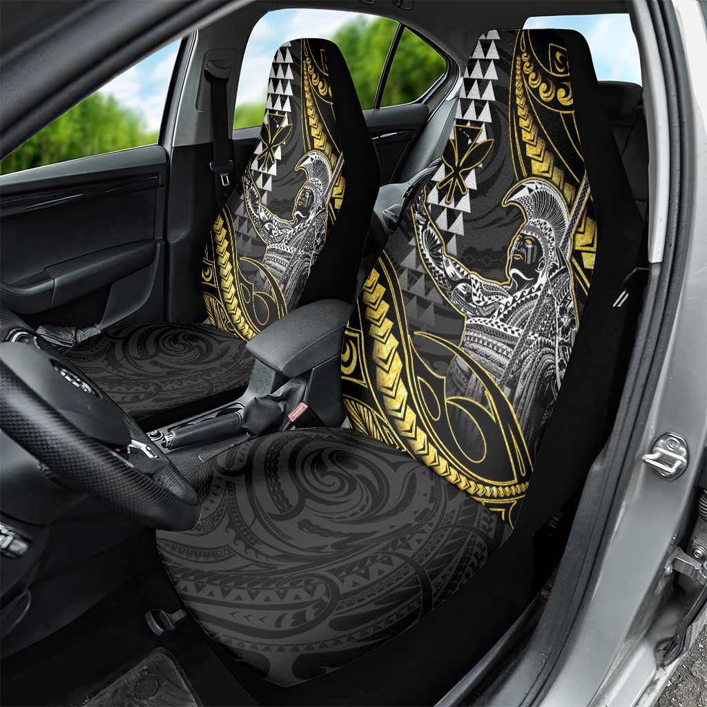 Hawaii King Kamehameha The Great Car Seat Cover Gold Tribal Tattoo LT05 - Polynesian Pride