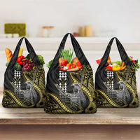 Hawaii King Kamehameha The Great Grocery Bag Gold Tribal Tattoo