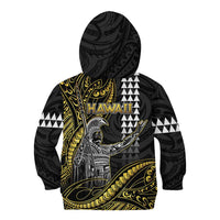 Hawaii King Kamehameha The Great Kid Hoodie Gold Tribal Tattoo LT05 - Polynesian Pride