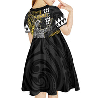 Hawaii King Kamehameha The Great Kid Short Sleeve Dress Gold Tribal Tattoo LT05 - Polynesian Pride