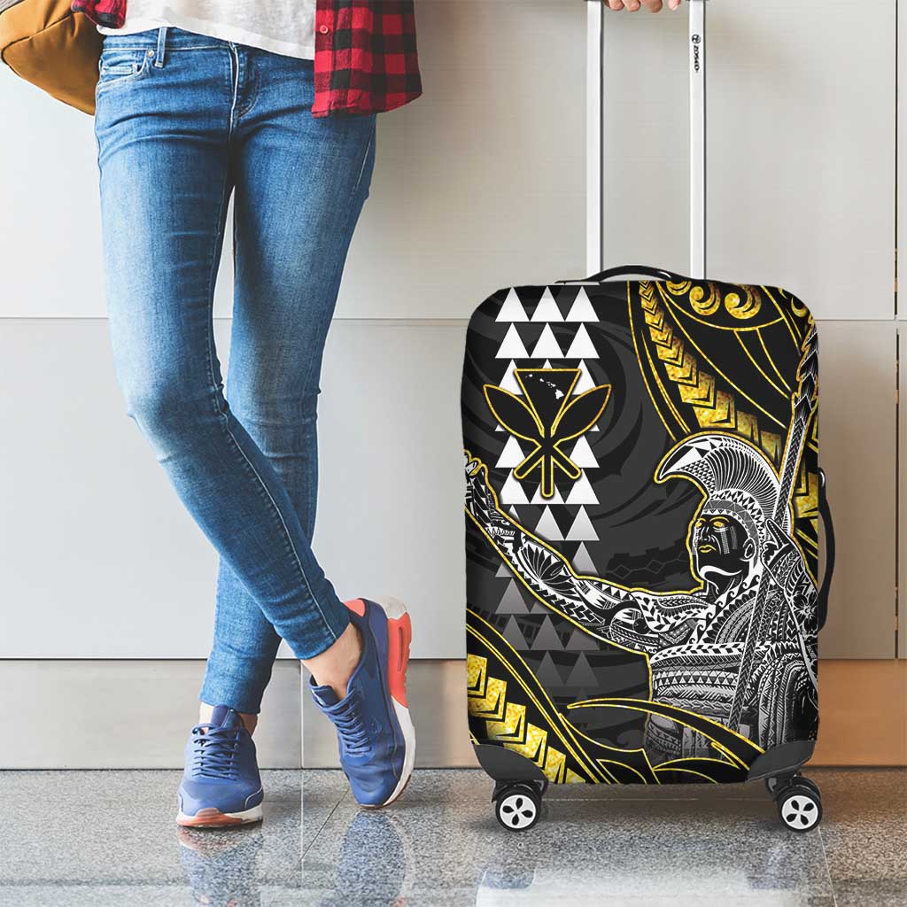 Hawaii King Kamehameha The Great Luggage Cover Gold Tribal Tattoo LT05 - Polynesian Pride