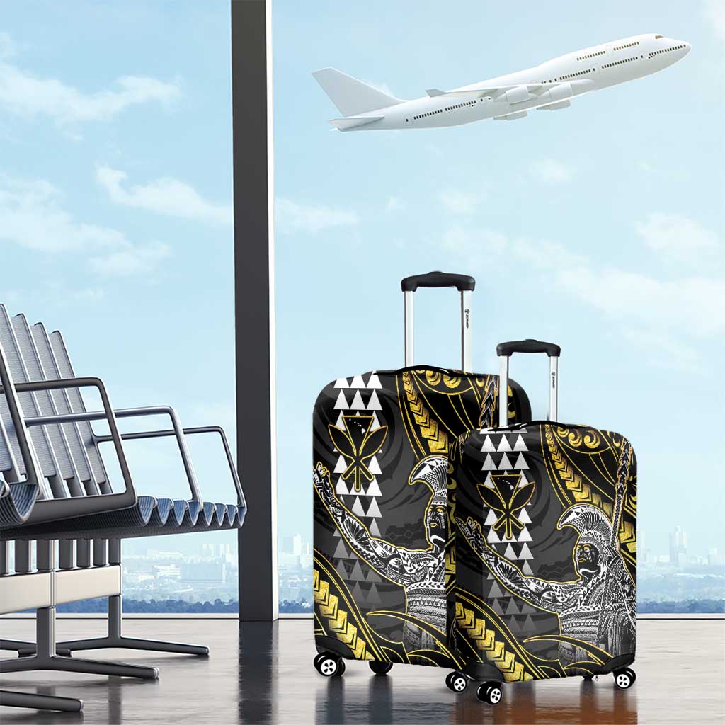 Hawaii King Kamehameha The Great Luggage Cover Gold Tribal Tattoo LT05 - Polynesian Pride