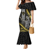 Hawaii King Kamehameha The Great Mermaid Dress Gold Tribal Tattoo LT05 Women Gold - Polynesian Pride