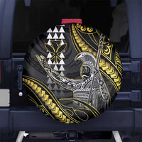 Hawaii King Kamehameha The Great Spare Tire Cover Gold Tribal Tattoo LT05 No hole Gold - Polynesian Pride