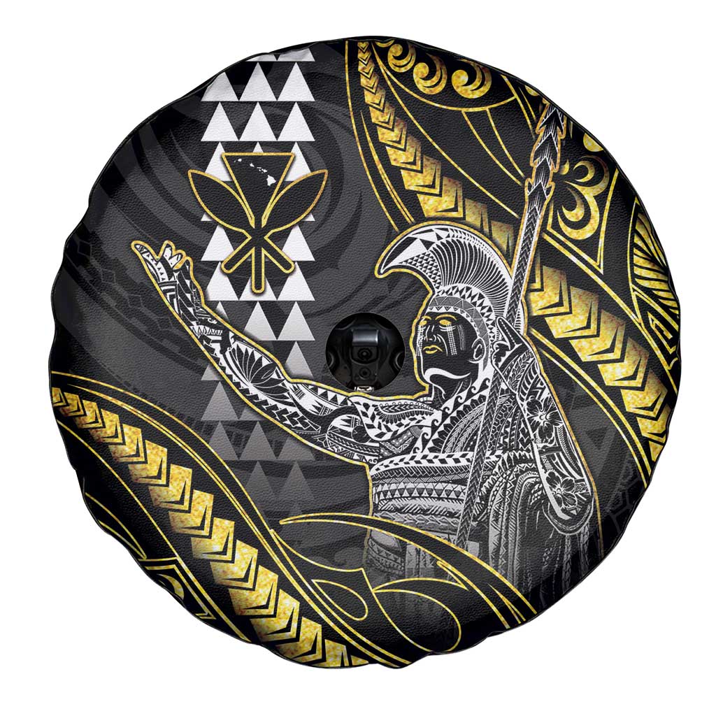Hawaii King Kamehameha The Great Spare Tire Cover Gold Tribal Tattoo LT05 - Polynesian Pride