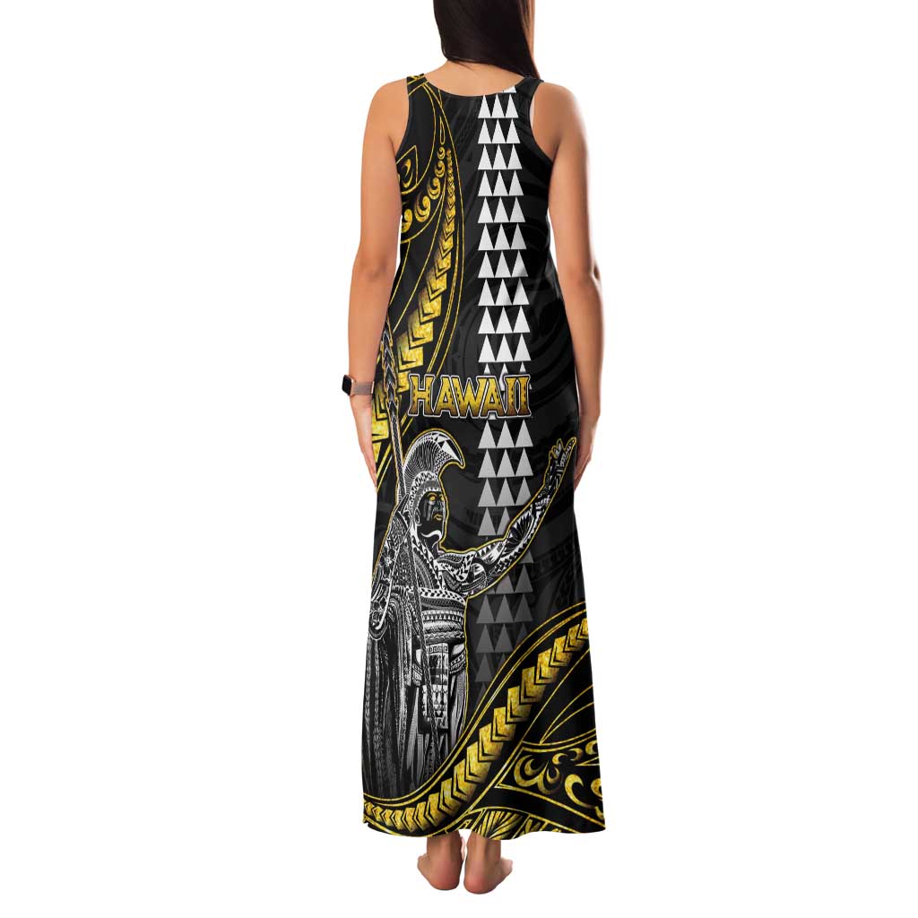 Hawaii King Kamehameha The Great Tank Maxi Dress Gold Tribal Tattoo LT05 - Polynesian Pride