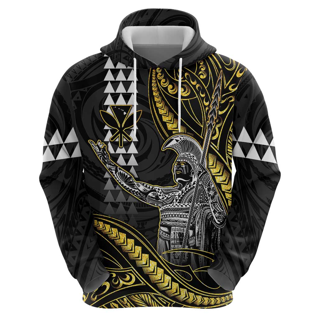 Hawaii King Kamehameha The Great Zip Hoodie Gold Tribal Tattoo LT05 - Polynesian Pride