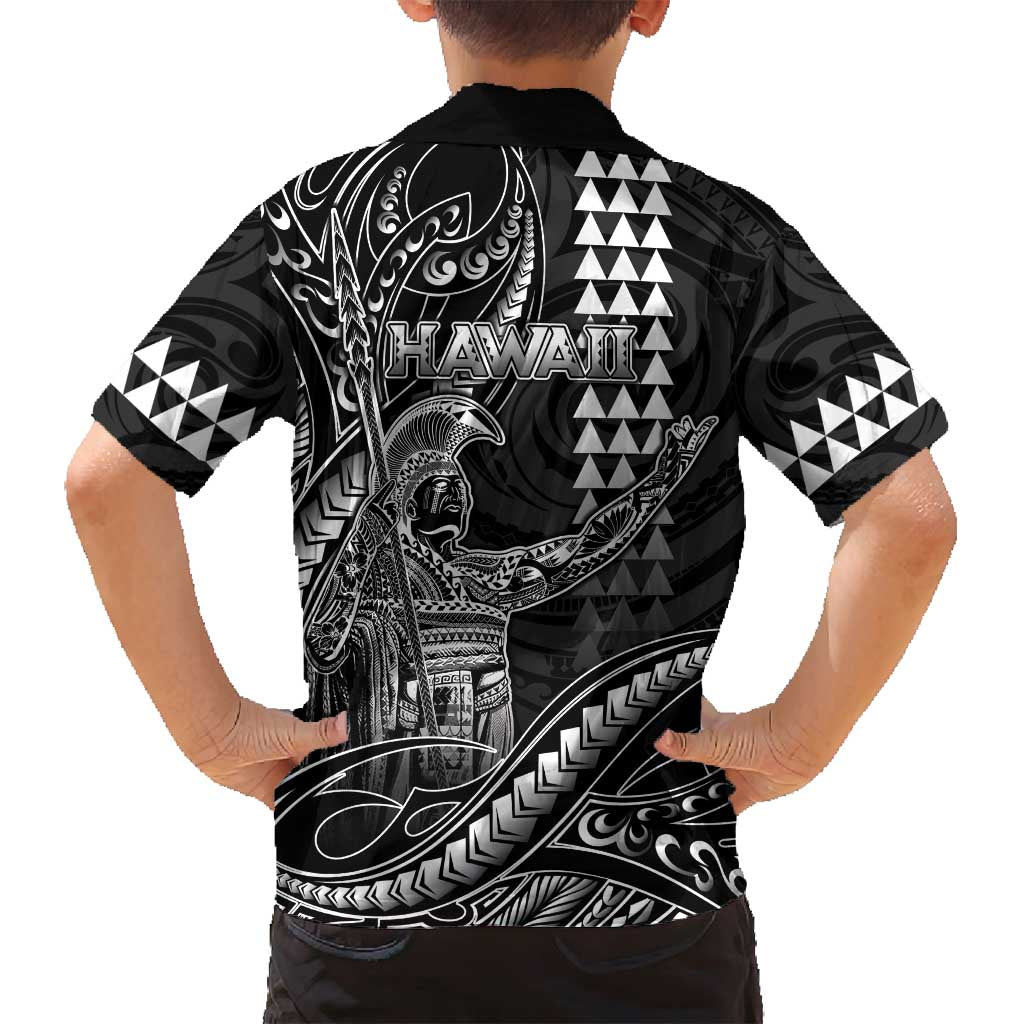 Hawaii King Kamehameha The Great Family Matching Summer Maxi Dress and Hawaiian Shirt Black Tribal Tattoo LT05 - Polynesian Pride