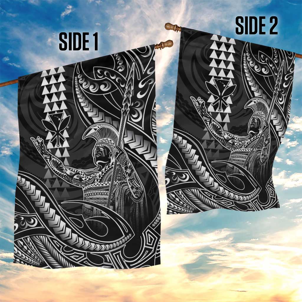 Hawaii King Kamehameha The Great Garden Flag Black Tribal Tattoo