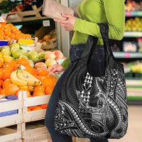 Hawaii King Kamehameha The Great Grocery Bag Black Tribal Tattoo