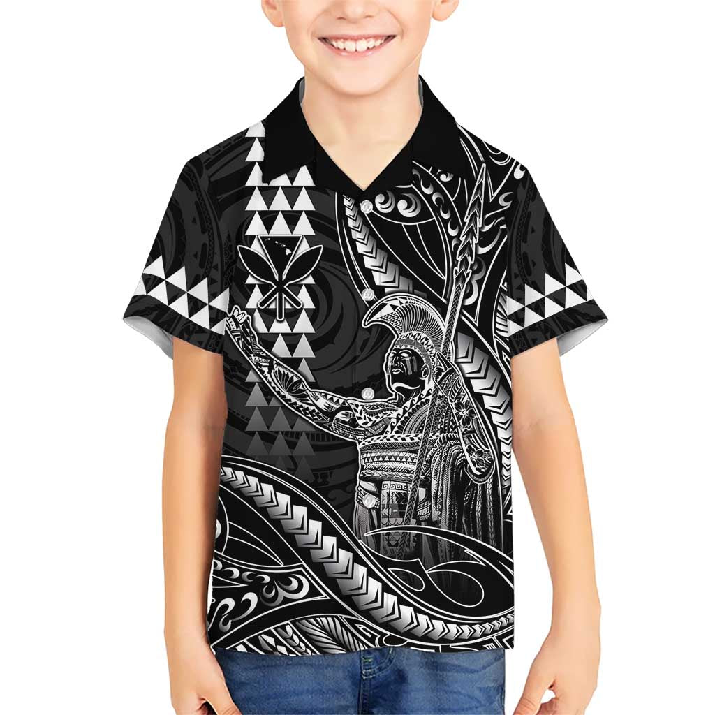 Hawaii King Kamehameha The Great Hawaiian Shirt Black Tribal Tattoo