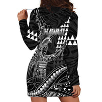 Hawaii King Kamehameha The Great Hoodie Dress Black Tribal Tattoo LT05 - Polynesian Pride