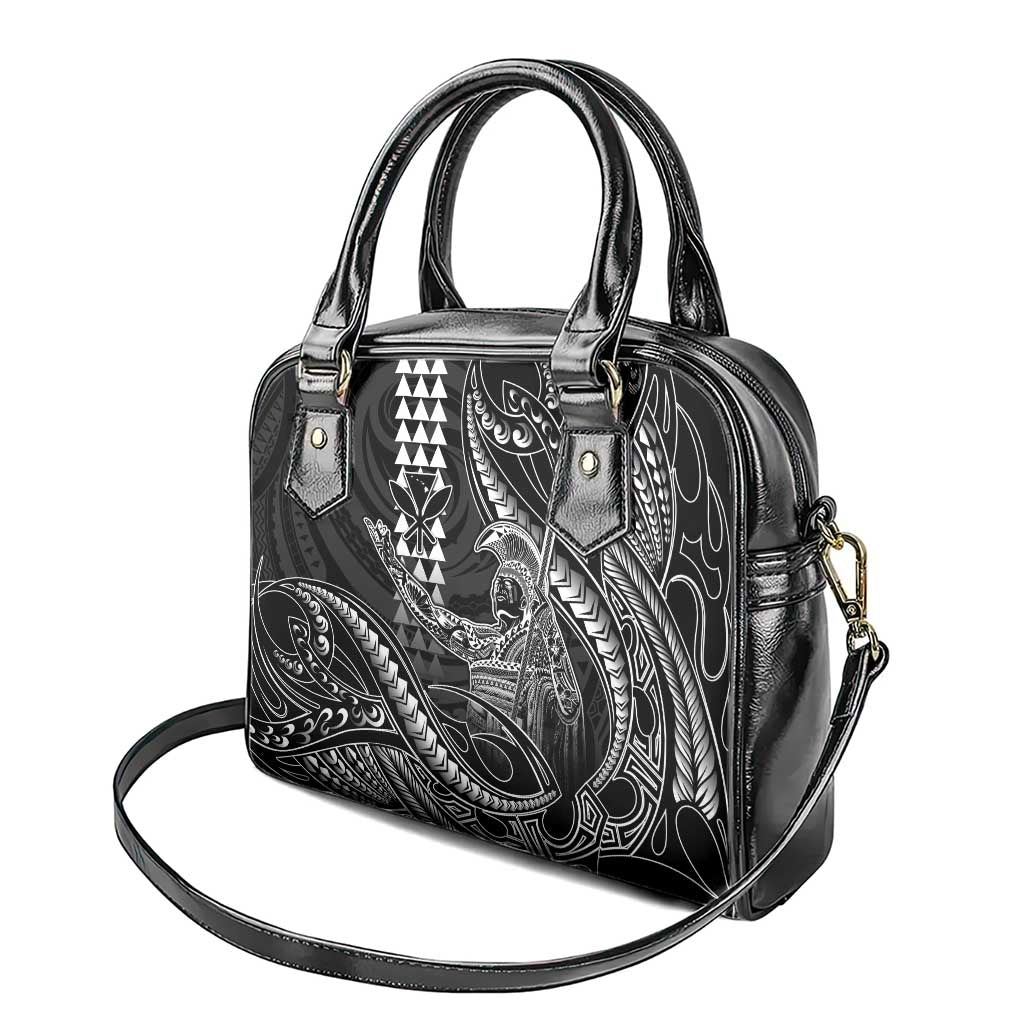 Hawaii King Kamehameha The Great Shoulder Handbag Black Tribal Tattoo