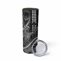 Hawaii King Kamehameha The Great Skinny Tumbler Black Tribal Tattoo LT05 - Polynesian Pride