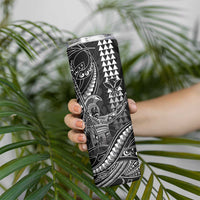 Hawaii King Kamehameha The Great Skinny Tumbler Black Tribal Tattoo LT05 - Polynesian Pride
