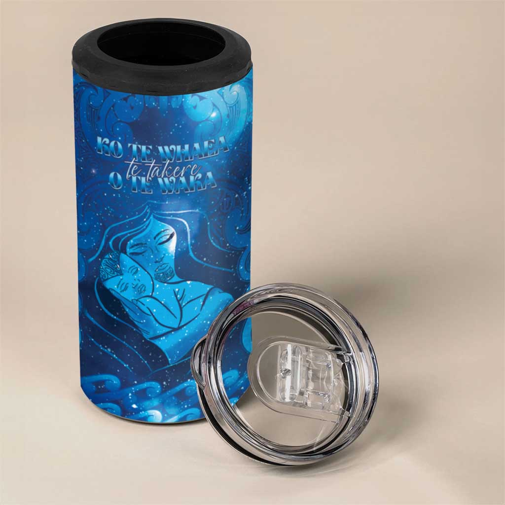 Personalised New Zealand Mother's Day 4 in 1 Can Cooler Tumbler Ko Te Whaea Te Takere O Te Waka LT05 - Polynesian Pride