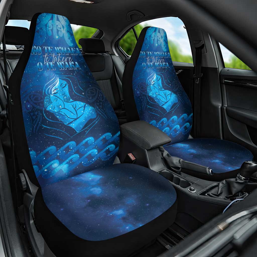 New Zealand Mother's Day Car Seat Cover Ko Te Whaea Te Takere O Te Waka LT05 One Size Blue - Polynesian Pride