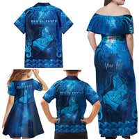 Personalised New Zealand Mother's Day Family Matching Off Shoulder Maxi Dress and Hawaiian Shirt Ko Te Whaea Te Takere O Te Waka LT05 - Polynesian Pride
